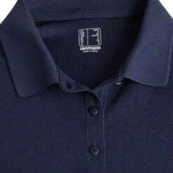 Polo De Golf Manches Courtes Femme WW500 Bleu Marine -ProSportif Boutique polo de golf respirant femme bleu marine 2