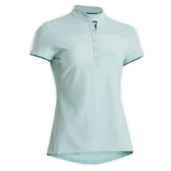 Polo Manches Courtes équitation Femme 500 Vert -ProSportif Boutique polo manches courtes equitation femme 500 bleu petrole 3