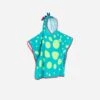 Poncho De Bain Coton Bébé - Dragon Bleu-Vert 2 Poncho De Bain Coton Bébé - Dragon Bleu-Vert -ProSportif Boutique poncho bebe slash enfant bleu vert avec capuche imprime dragon