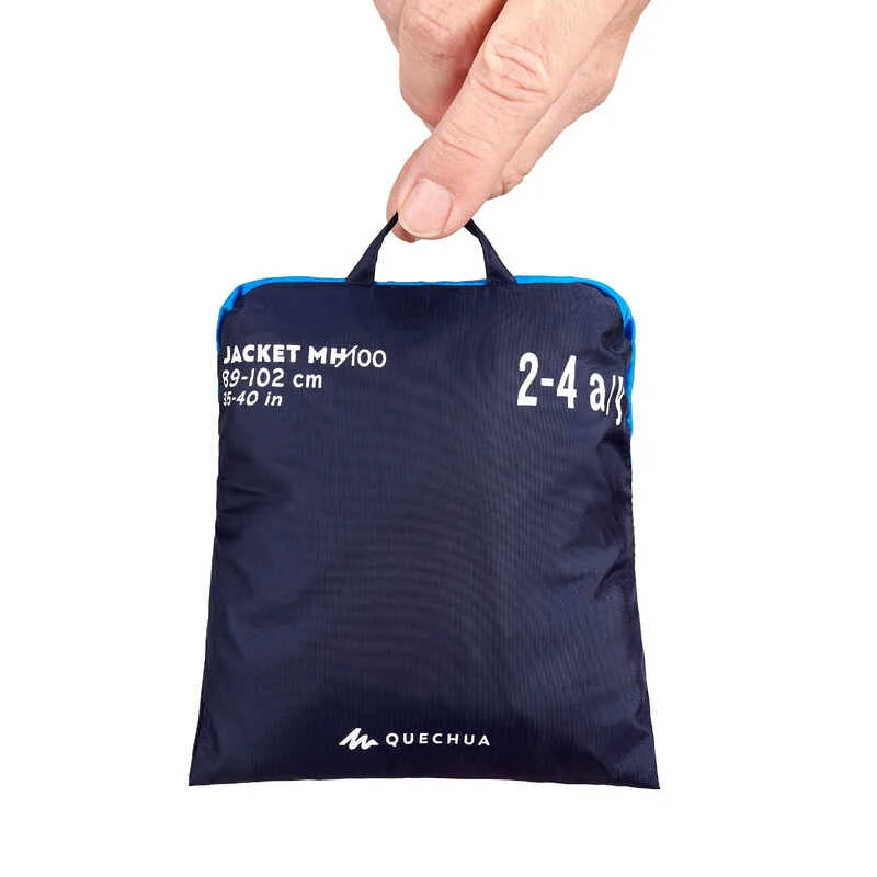 Quechua Poncho Imperméable De Randonnée - MH100 KID Bleu Marine - Enfant 2-6 Ans 4 Quechua Poncho Imperméable De Randonnée - MH100 KID Bleu Marine - Enfant 2-6 Ans – Image 2