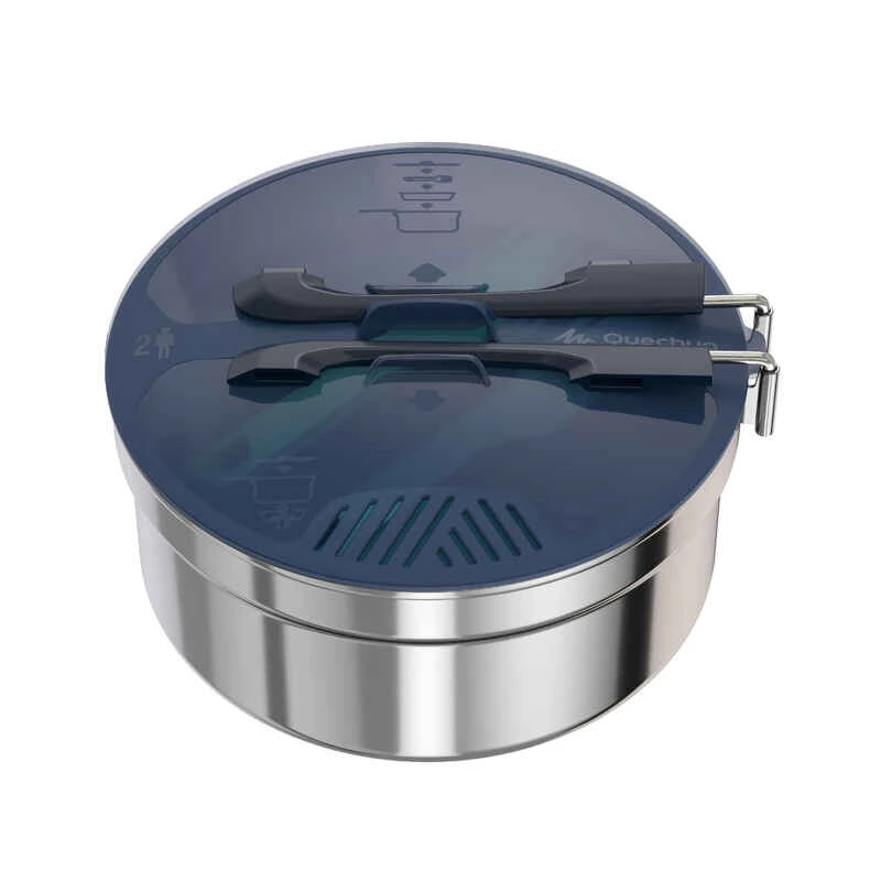 Quechua Popote Camp Du Randonneur MH100 Inox 2 Personnes (1,6L) 4 Quechua Popote Camp Du Randonneur MH100 Inox 2 Personnes (1,6L) – Image 2