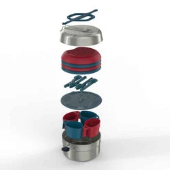 Quechua Popote Camp Du Randonneur MH500 Inox + Revêtement Anti-adhésif 4 Personnes 3,5L