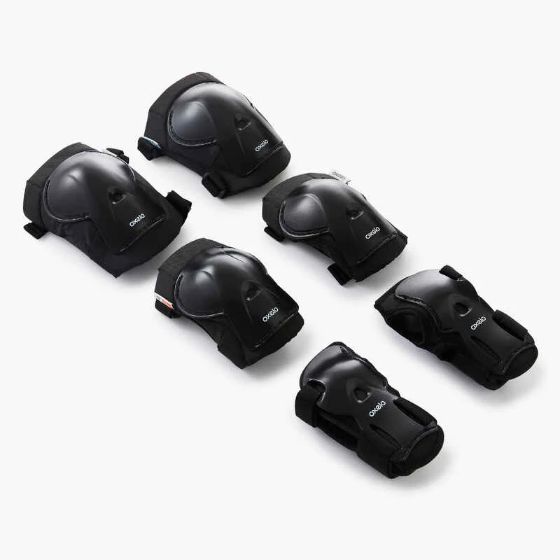 Set 3x2 Protections Roller Trottinette Skate Enfant PLAY Noir 9 Set 3x2 Protections Roller Trottinette Skate Enfant PLAY Noir â Image 7