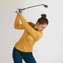 PULL DE GOLF FEMME JAUNE -ProSportif Boutique pull de golf femme bordeaux 3