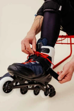 Roller Fitness Adulte FIT500 Bleu Rouge -ProSportif Boutique roller fitness homme fit500 acid orange 9