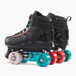 Patin à Roulettes Enfant QUAD 100 JR Noir -ProSportif Boutique roller quad 100 jr noir 5