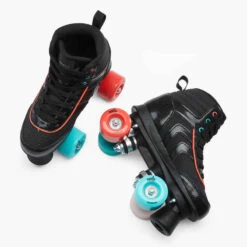 Patin à Roulettes Enfant QUAD 100 JR Noir -ProSportif Boutique roller quad 100 jr noir 8