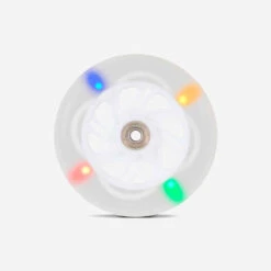 ROUE LUMINEUSE / FLASHING WHEEL BLANCHE 125mm.