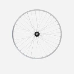 BTWIN Roue Vélo Enfant 24 Pouces Arrière Simple Paroi Roue Libre Argent