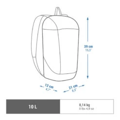 Quechua Sac à Dos De Randonnée 10L - NH Arpenaz 100 -ProSportif Boutique sac a dos de randonnee nature nh100 10 litres 2