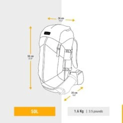 Sac à Dos De Trekking Femme 50 L - MT 100 EASYFIT -ProSportif Boutique sac a dos de trekking en montagne femme trek 100 easyfit 50l rouge jed 3