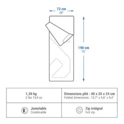 Quechua SAC DE COUCHAGE POUR LE CAMPING - ARPENAZ 15° 10 Quechua SAC DE COUCHAGE POUR LE CAMPING - ARPENAZ 15° -ProSportif Boutique sac de couchage pour le camping arpenaz 15 2