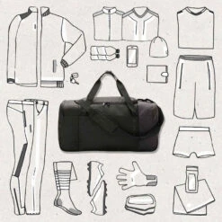 Kipsta Sac Sport 55L - ESSENTIAL Noir -ProSportif Boutique sac sport 55l essential noir 1