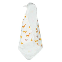 Serviette De Bain En Coton Pour Bébé Imprimé SAVANE Avec Capuche -ProSportif Boutique serviette de bain en coton pour bebe imprime savane avec capuche 2