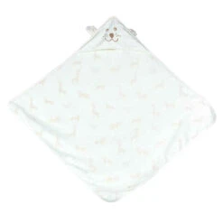 Serviette De Bain En Coton Pour Bébé Imprimé SAVANE Avec Capuche -ProSportif Boutique serviette de bain en coton pour bebe imprime savane avec capuche 4
