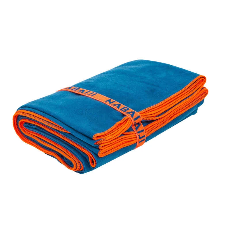 Serviette De Bain Microfibre Bleu Taille L 80 X 130 Cm 4 Serviette De Bain Microfibre Bleu Taille L 80 X 130 Cm – Image 2