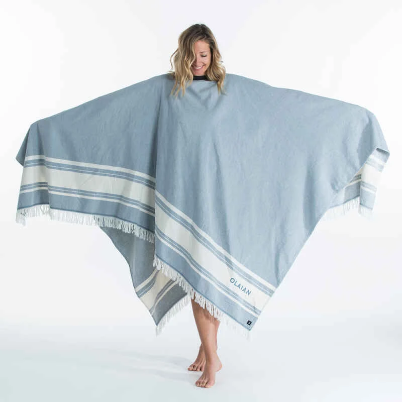 SERVIETTE PONCHO XXL 190x190 Cm Bleu 15 SERVIETTE PONCHO XXL 190x190 Cm Bleu – Image 13