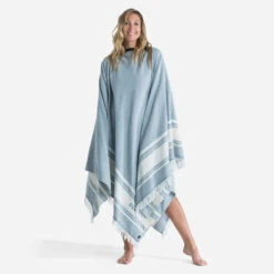 SERVIETTE PONCHO XXL 190x190 Cm Bleu