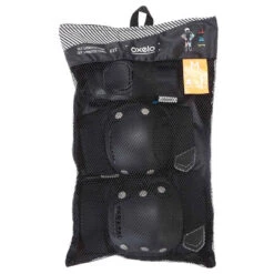 Set 3x2 Protections Roller Adulte FIT500 Noir Gris -ProSportif Boutique set 3 protections roller adulte fit500 noir gris 12