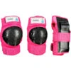 Set 3x2 Protections Roller Skate Trottinette Enfant BASIC Rose -ProSportif Boutique set 3 protections roller skate trottinette enfant basic rose