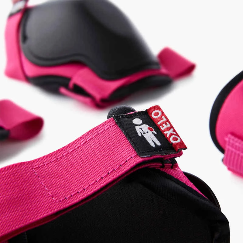 Set De 3x2 Protections Enfant Roller Skateboard Trottinette 100 Rose 7 Set De 3x2 Protections Enfant Roller Skateboard Trottinette 100 Rose â Image 5