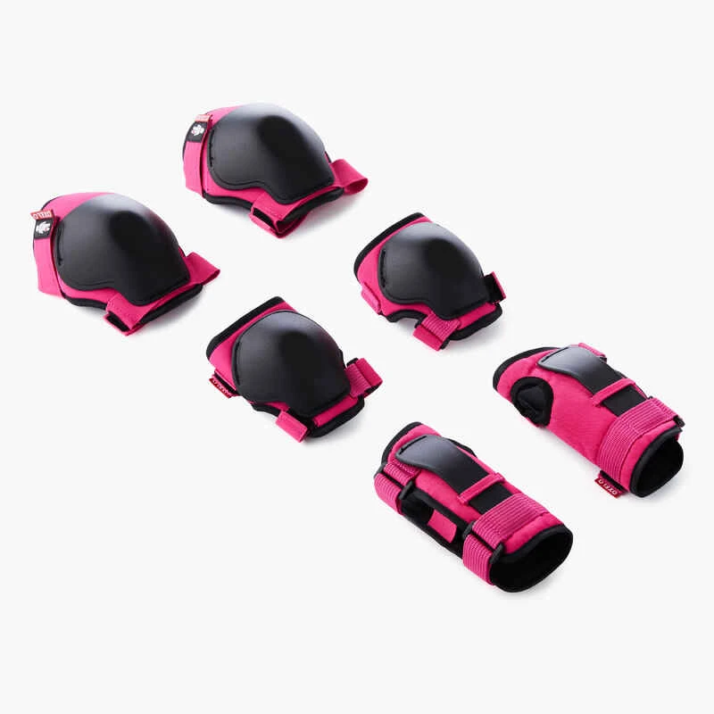 Set De 3x2 Protections Enfant Roller Skateboard Trottinette 100 Rose 9 Set De 3x2 Protections Enfant Roller Skateboard Trottinette 100 Rose â Image 7