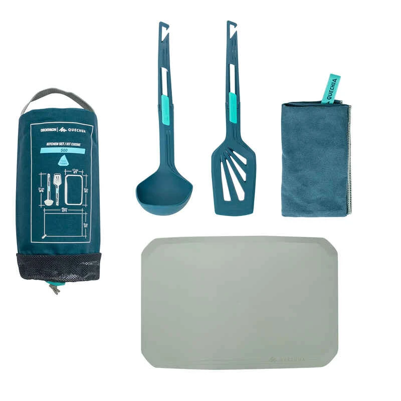 Quechua Set De Cuisine MH500 (spatule, Louche, Torchon, Planche) Camp Du Randonneur 3 Quechua Set De Cuisine MH500 (spatule, Louche, Torchon, Planche) Camp Du Randonneur