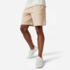 Short Fitness Homme - 500 Essentials Gris Lin 1 Short Fitness Homme - 500 Essentials Gris Lin -ProSportif Boutique short coton majoritaire fitness essentials kaki