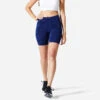 Short Cycliste Fitness Femme - 500 Imprimé Bleu Marine -ProSportif Boutique short cycliste fitness femme 500 imprime bleu marine