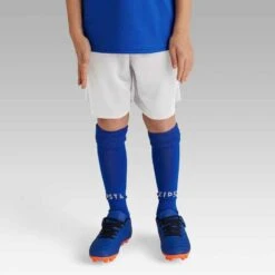 Kipsta Short De Football Enfant F100 Blanc -ProSportif Boutique short de football enfant f100 bleu indigo 1