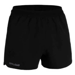 Short De Rugby R500 Homme Noir