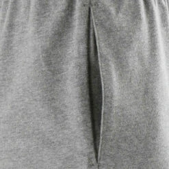 Short Fitness Homme Coton Droit Avec Poche Clés - 100 Gris Court -ProSportif Boutique short de sport 100 court homme noir 4