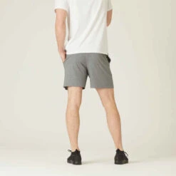 Short Court Fitness Homme - 100 Gris -ProSportif Boutique short de sport coton fitness court 1