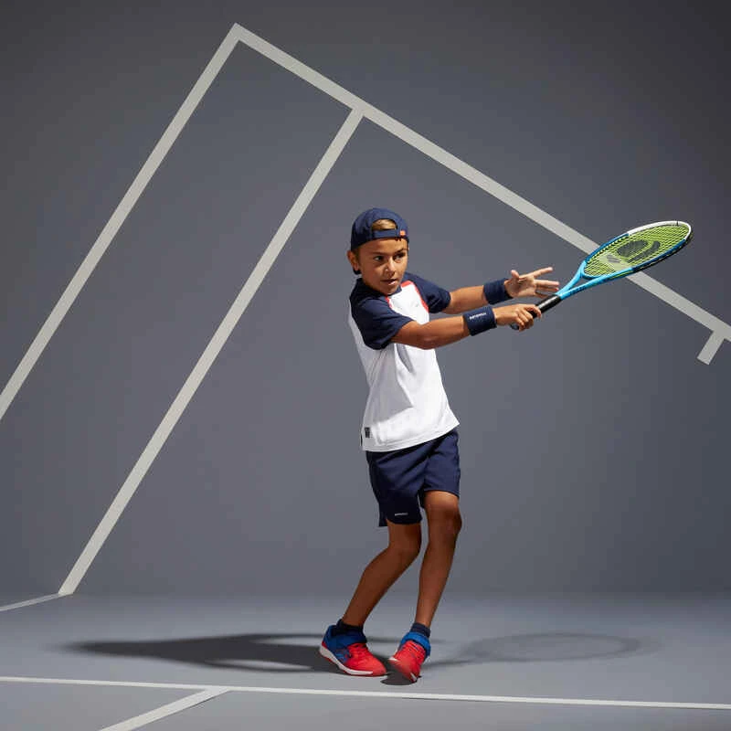 Devant -ProSportif Boutique short de tennis garcon tsh500 bleu marine