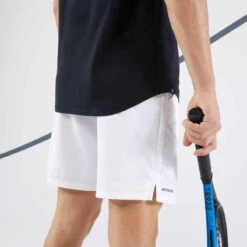 SHORT DE TENNIS HOMME - ARTENGO ESSENTIAL+ BLANC -ProSportif Boutique short de tennis homme dry tsh 500 blanc 3
