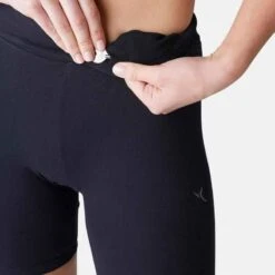 Short Cycliste Fitness Femme - 500 Noir -ProSportif Boutique short fitness femme coton slim sans poche 500 noir cycliste 4