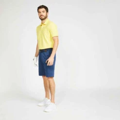 Short De Golf Homme MW500 Bleu Foncé -ProSportif Boutique short golf homme gris 2