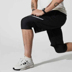 SHORT LONG 2 EN 1 DE RUNNING HOMME RESPIRANT KALENJI DRY + BREATH NOIR -ProSportif Boutique short long 2 en 1 de running homme respirant kalenji dry breath noir 3