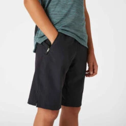 Short Garçon Synthétique Respirant - W500 Noir 12 Short Garçon Synthétique Respirant - W500 Noir -ProSportif Boutique short resistant et leger marine enfant 2