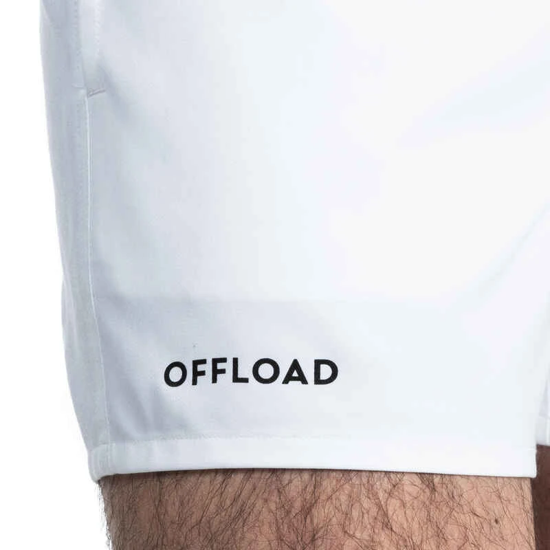 Short Rugby Adulte Avec Poches R100 Blanc 4 Short Rugby Adulte Avec Poches R100 Blanc – Image 2