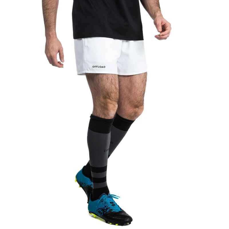 Short Rugby Adulte Avec Poches R100 Blanc 7 Short Rugby Adulte Avec Poches R100 Blanc – Image 5