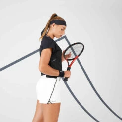 Artengo Short Tennis Light 2 En 1 Femme - Light 900 Blanc Cassé -ProSportif Boutique short tennis light 2 en 1 femme light 900 blanc casse 3