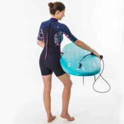 SHORTY De Surf Femme 500 WAKU Zip Dos Manches Courtes -ProSportif Boutique shorty de surf femme 500 waku zip dos manches courtes 4