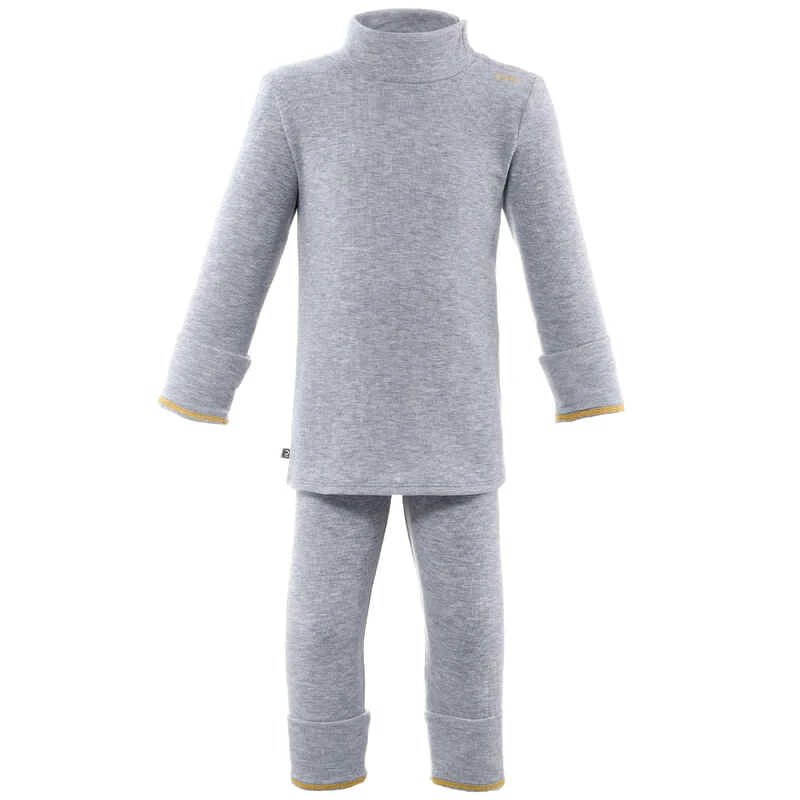 WEDZE Sous-vêtement Haut, Sous Pull Ski Bébé -WARM Gris 11 WEDZE Sous-vêtement Haut, Sous Pull Ski Bébé -WARM Gris – Image 9