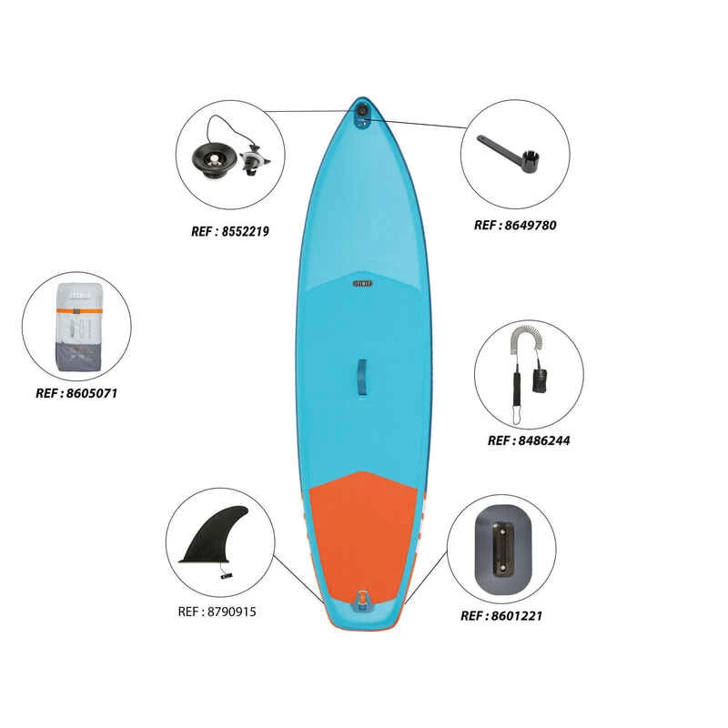 STAND UP PADDLE GONFLABLE DÉBUTANT 9 PIEDS BLEU ET ORANGE 8 STAND UP PADDLE GONFLABLE DÉBUTANT 9 PIEDS BLEU ET ORANGE – Image 6