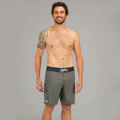 Surf Boardshort Standard 500 Patch Kaki 13 Surf Boardshort Standard 500 Patch Kaki -ProSportif Boutique surf boardshort standard 500 tropicsquare 1