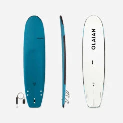 SURF MOUSSE 100 Renforcé 8'2" 100L - Livré Avec Un Leash