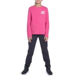 Survêtement 100 Gym Fille Rose Imprimé Warm'y -ProSportif Boutique survetement 100 gym fille rose imprime warm y 1