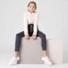 Survêtement Enfant Synthétique Respirant - S500 Gris Foncé Et Rose -ProSportif Boutique survetement chaud synthetique respirant s500 fille gym enfant rose gris
