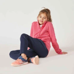 Survêtement Chaud Enfant - Warmy Zip Marine Rose -ProSportif Boutique survetement enfant molleton warmy zip basique marine rose 2